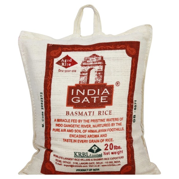 India Gate Basmati Rice 20 Lbs.