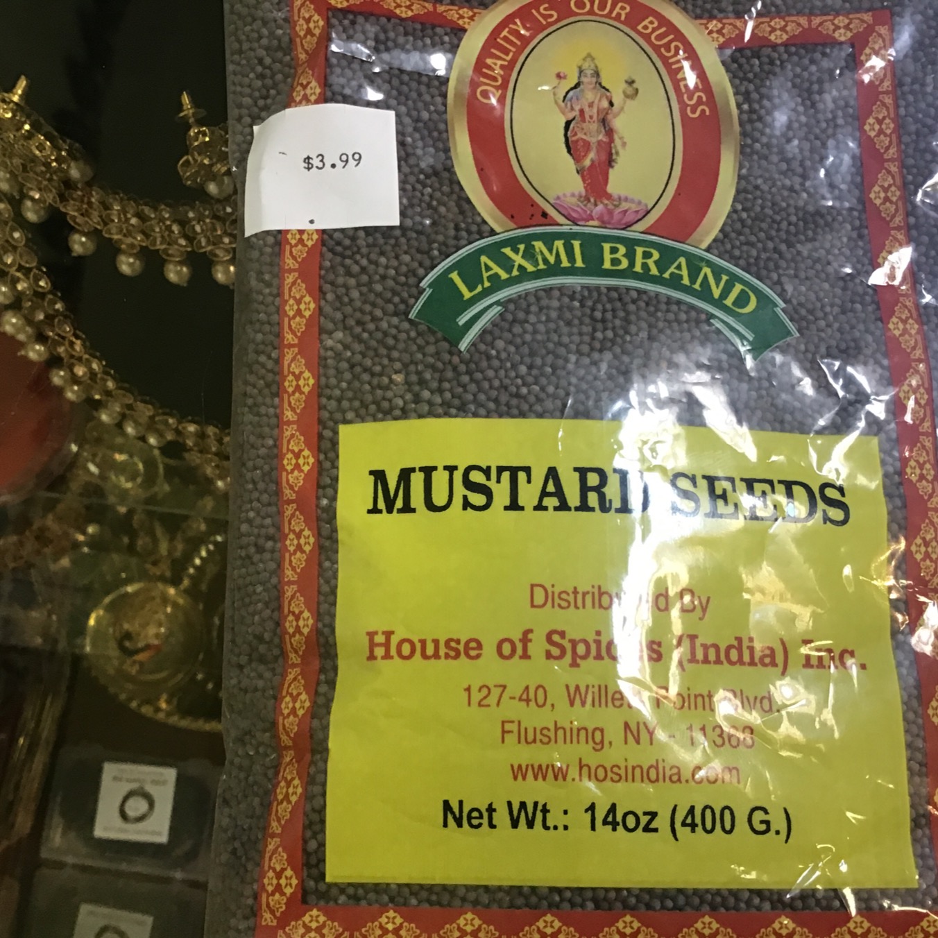 Laxmi Brand Black Mustard Seeds 400gm